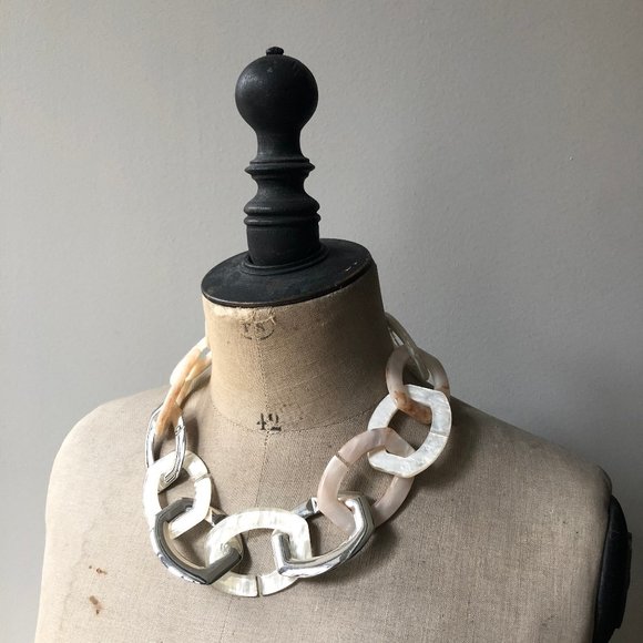 RUSH by Denis + Charles Jewelry - RUSH Ivory + Silver Choker Necklace